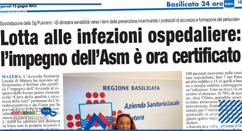 Lotta Alle Infezioni Ospedalierie L Impegno Dell Asm Ora Certificato