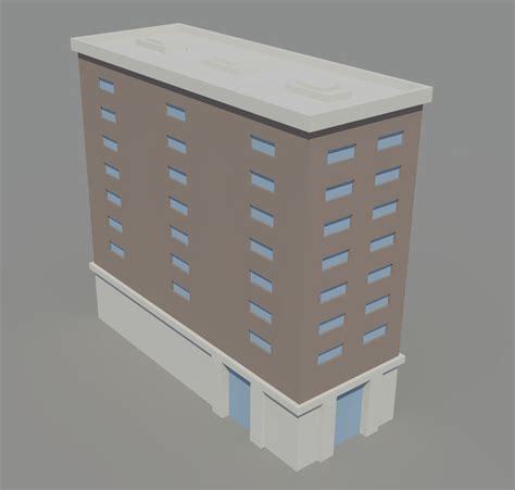 Isometric Lowpoly Buildings 3d Model 29 Obj Ma Free3d