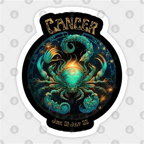 Retro Cancer Zodiac Sign Cancer Sticker Teepublic