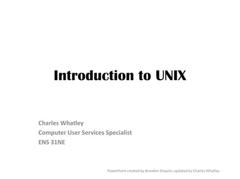 Ppt Introduction To Unix Powerpoint Presentation Free Download Id