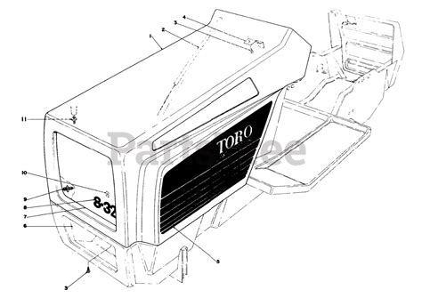 Toro 57300 8 32 Toro Lawn Tractor Sn 005000001 005999999 1985