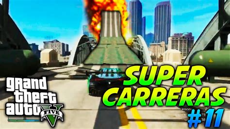 Gta V Online Super Carreras Rampas Gigantes Saltos Lunares Y