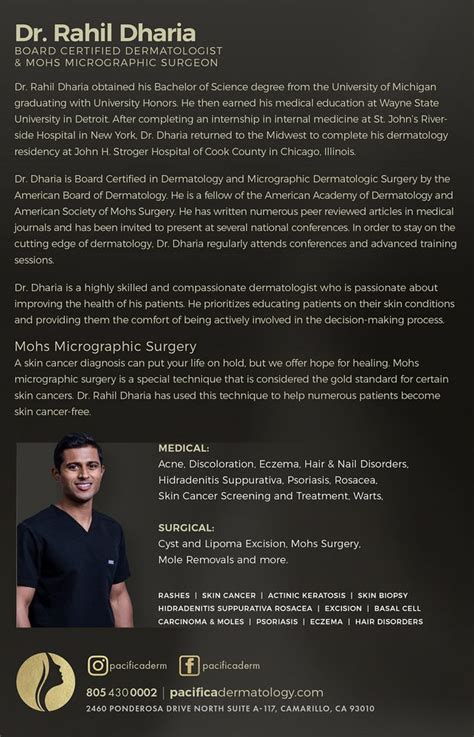 Rahil Dharia Pacifica Center For Dermatology Updated January