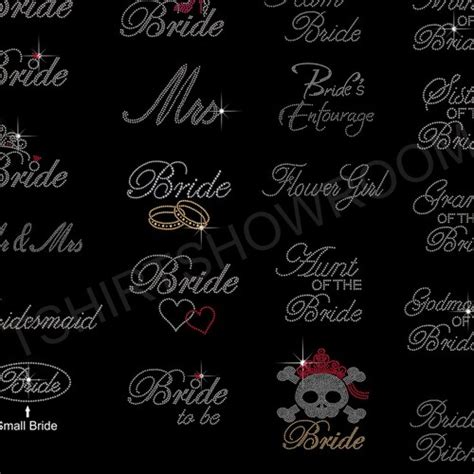 Choose Bridal Rhinestone Iron On Transfer Hotfix Bling Diy Etsy