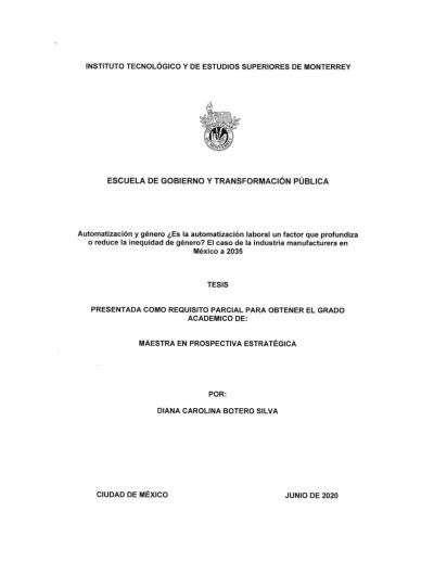 Automatizaci N Y G Nero Es La Automatizaci N Laboral Un Factor Que