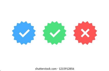 Approved Icon Profile Verification Accept Badge Stock Vector Royalty