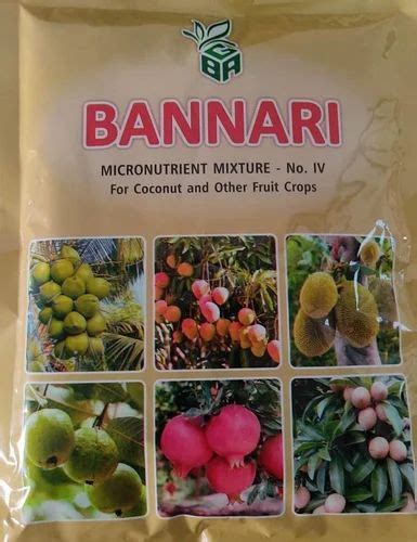 Brown Powder Bannari Micronutrient Mixture Target Crops Coconut And Fruit Crops Packaging Size