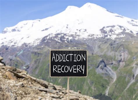 Addiction Recovery Symbol Concept Words Addiction Recovery On