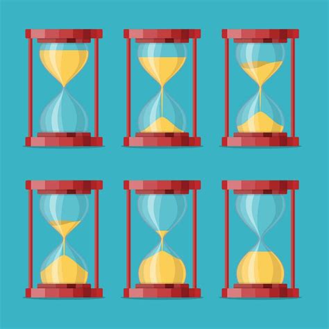 Transparent Sandglass Icon Time Hourglass Antique Sand Clock Sprite