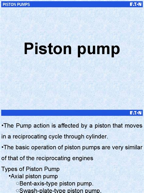 Piston Pumps Pdf Piston Pump