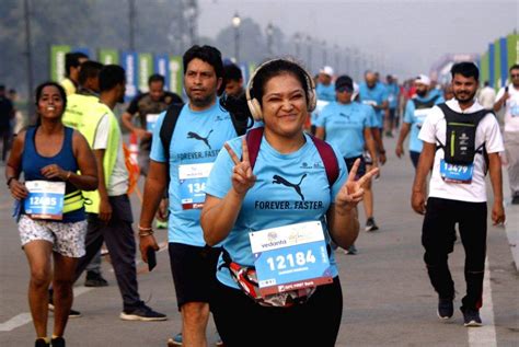 Participants During The Vedanta Delhi Half Marathon At Jawaharlal