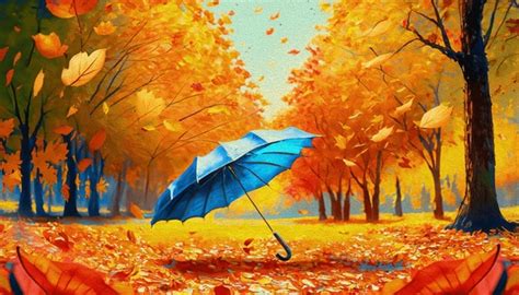 beautiful autumn background landscape carpet fallen orange autumn