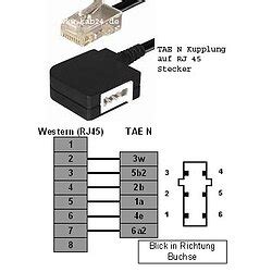 Telefonanschlusskabel TAE F Auf RJ11 6 4 Belegung International