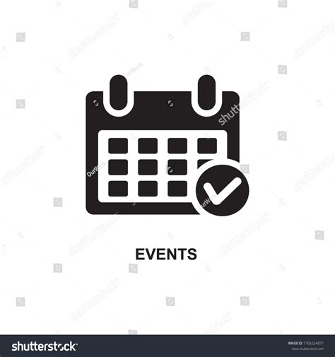 Events Icon Schedule Icon Vector เวกเตอร์สต็อก ปลอดค่าลิขสิทธิ์