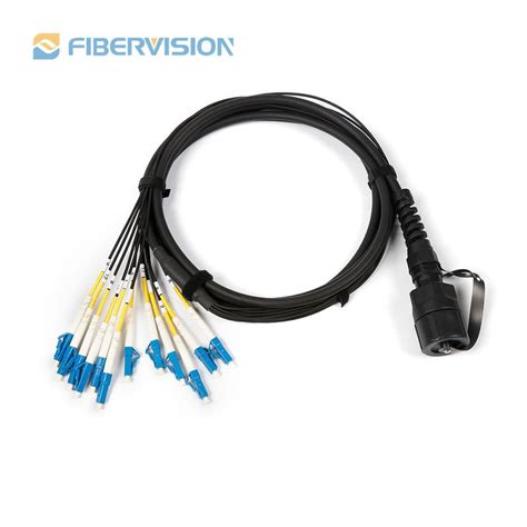 Outdoor Waterproof Odc To Lc Fiber Patch Cord Dust Proof 12 Core Armored Tactical Fiber Optic