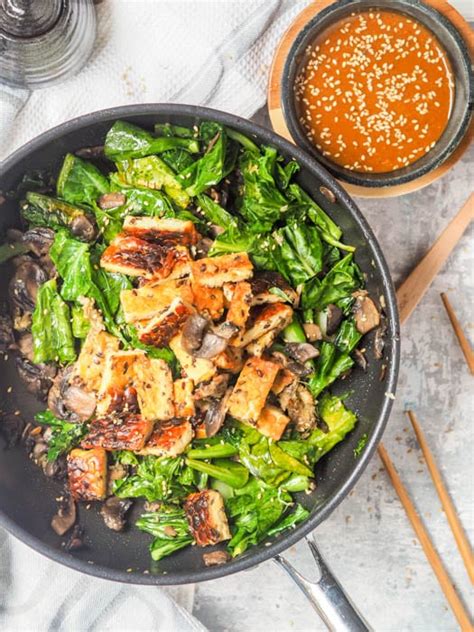 Tempeh Stir Fry With Mushrooms And Broccoli Gf Vegan