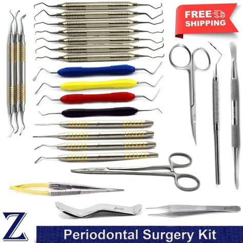 Surgical Gracey Curettes Periotome Periodontal Surgery Kit Dental