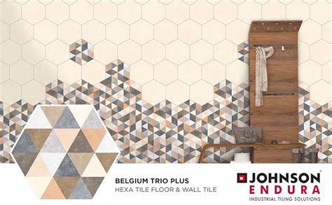 Johnson Endura Belgium Trio Plus Glazed Vitrified Hexa Wall And Floor