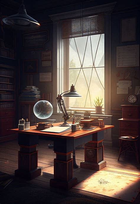Physics Room With Instruments Ai Generated Stock Illustration