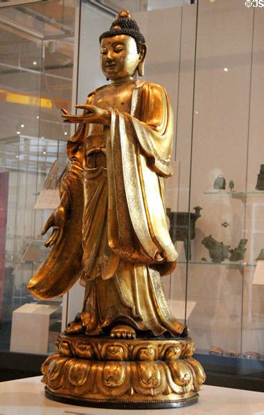 Gilt Bronze Standing Buddha From Linyou Shanxi Province At Royal