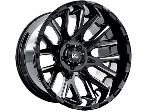 V Rock Milled Gloss Black Vr X Recoil Wheels Rugged Ridge