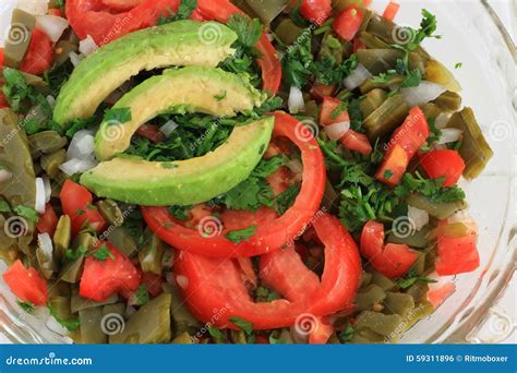 Mexican Nopal Cactus Salad Stock Photo Image Of Cacti 59311896