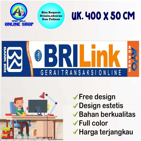 Jual Spanduk Agen Brilink Ukuran X Bisa Request Shopee Indonesia