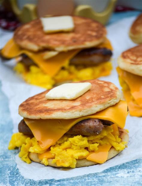 Sausage Egg And Cheese Pancake Sandwiches 4 Sons R Us