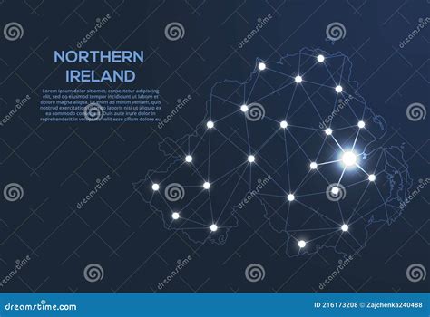 北爱尔兰通信网络地图 城市灯全局地图的矢量低聚像 在 向量例证 插画 包括有 欧洲 等高 216173208