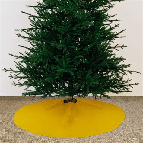 Limited Edition Christmas Tree Skirt Ochre 100 Pure Linen Volga Linen