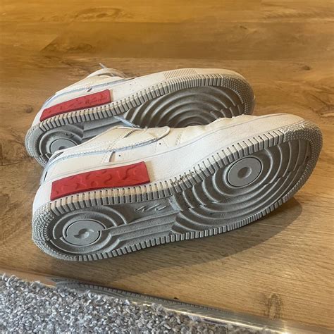 Air Force Nude Double Tongue Trainers Size UK Depop