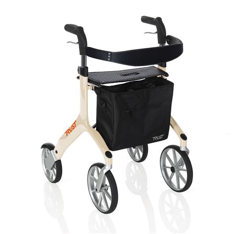 Stander Let’s Fly Rollator Lightweight Four Wheel Euro Style Walker With Seat And Locking