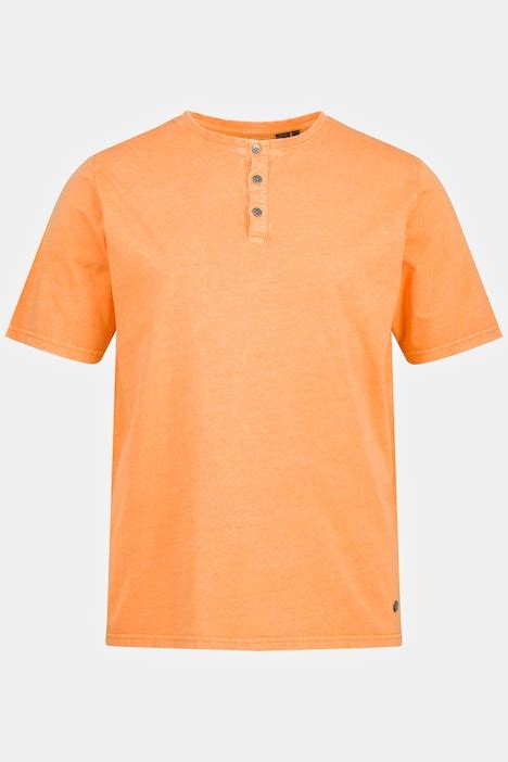 Henley T Shirt Korte Mouwen Ronde Hals Knoopsluiting T Shirts