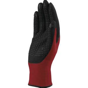 Gants Tricot Spandex Avec Picots Nitrile Rouge Taille Bigmat