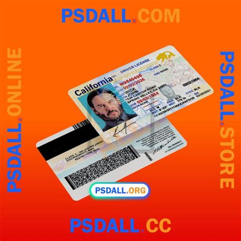 California Driver License Psd Template V Psdall Org