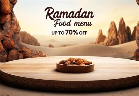 Spezielles Ramadan Kareem Food Menu Banner Vorlage Design Hintergrund