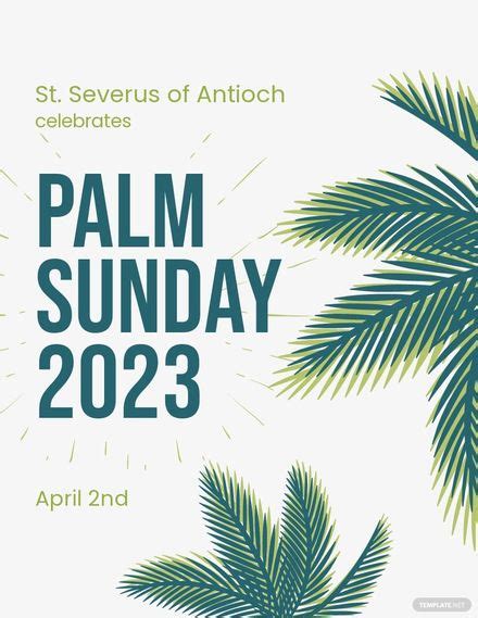 Palm Sunday Church Flyer Template