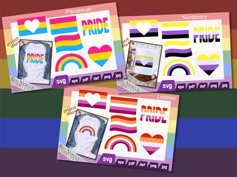 LGBTQ Pride Flag SVG Bundle Designs Flags Svg Dxf Eps Pdf Png LGBTQIA Gay Pride