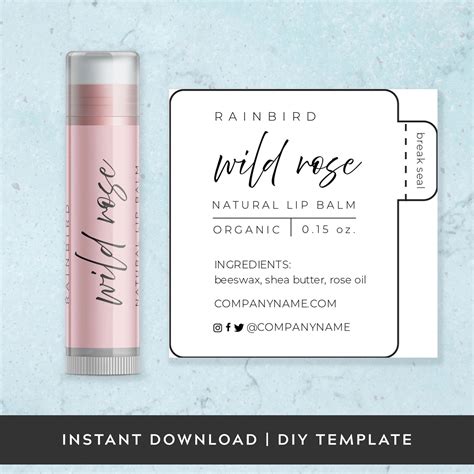 Printable Lip Balm Label Template Free Printable Word Searches
