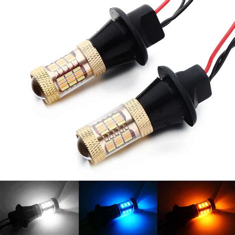 2pcs 1156 Ba15s P21w Bau15s Py21w T20 T25 4010 54smd Car Led Dual Color