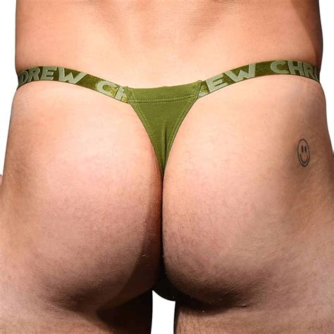 Andrew Christian Almost Naked Lust Modal Thong Olive INDERWEAR