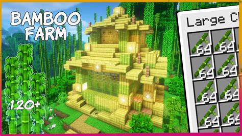 How To Build A Bamboo Farm Minecraft 120 Tutorial Youtube