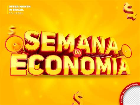 Banner Da Semana Econômica Para Design De Renderização Em 3d Da