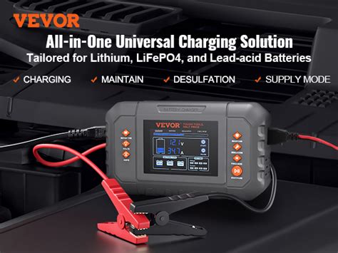 Vevor Smart Battery Charger Lithium Lifepo Lead Acid Agm