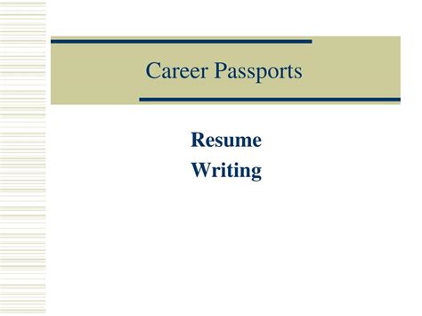 Ppt Career Passports Powerpoint Presentation Free Download Id 1305883