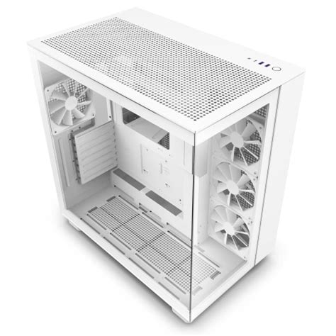 NZXT H9 Flow Dual Chamber ATX Mid Tower PC Gaming Case CM H91FW 01