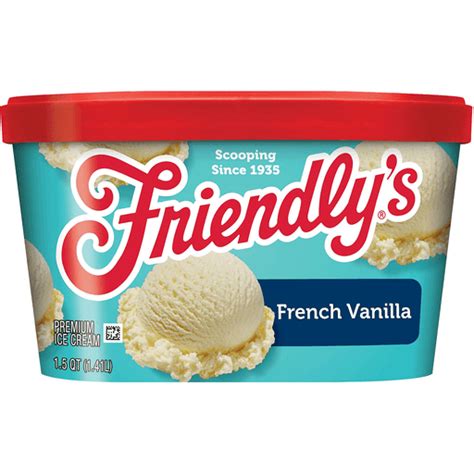 Friendly S Rich And Creamy French Vanilla Premium Ice Cream 1 5 Quart