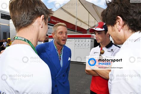 Charles Leclerc MON Alfa Romeo Sauber F1 Team And Lapo Elkann ITA