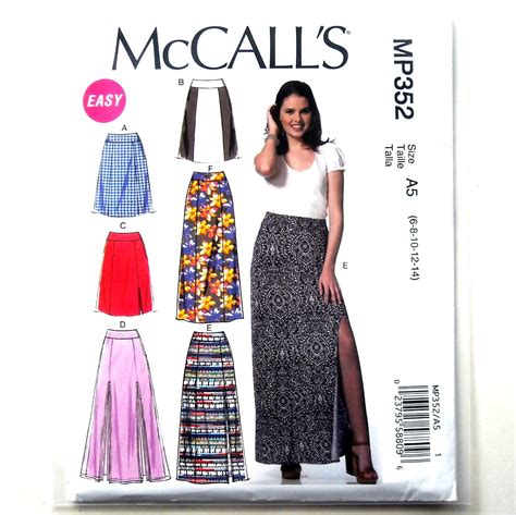 Misses Semi Fitted Skirts Easy McCall S Sewing Pattern MP352