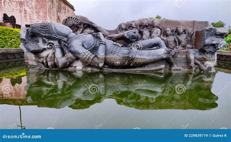 Ancient Indian Sculpture of Lord Vishnu Stock Image - Image of artpiece, ancient: 229839719